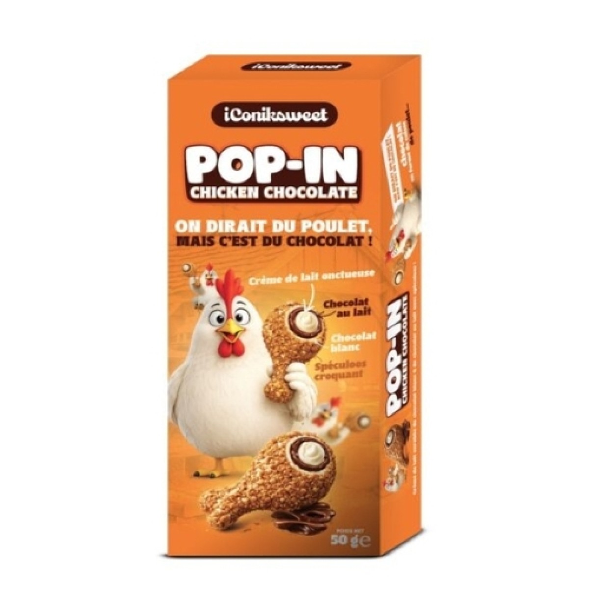Pop-in chicken chocolate 50gr